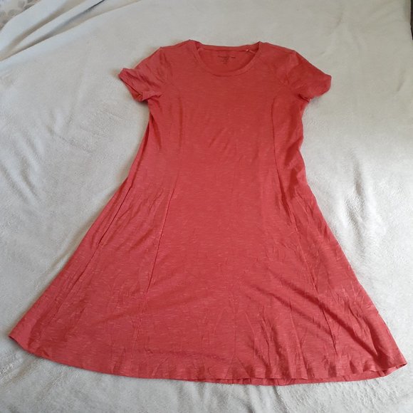 Toad&Co Women's Size Small Orange Windmere Fit and Flare Short Sleeve Dress - Picture 4 of 12